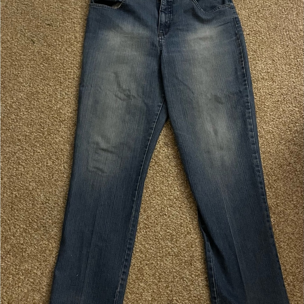 Stylish Dark Blue Straight Leg Jeans